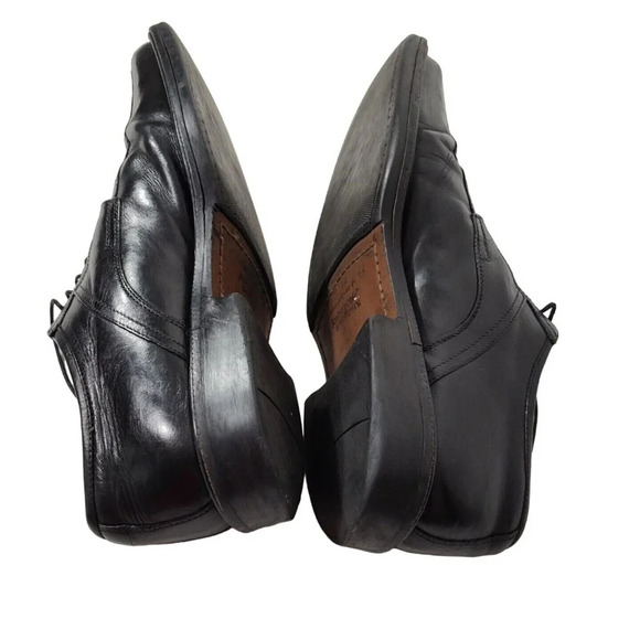 Johnston and Murphy Black Dress Shoes Men Size 10.5M Leather Made in Italy Work main image 7